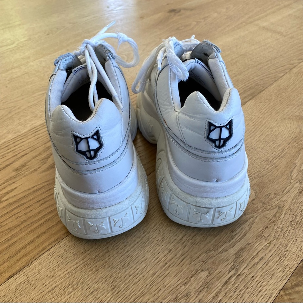 Naked Wolfe - Sporty Leather Platform Shoes in White - Picture 5 of 10